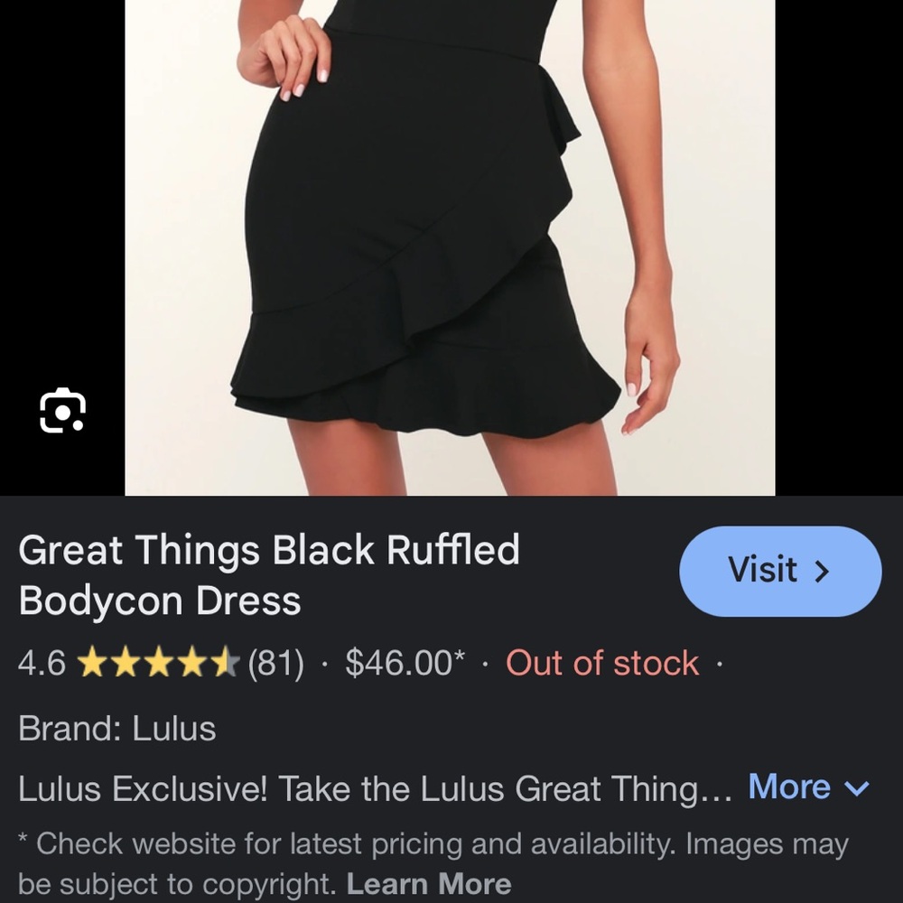 Lulus Black Ruffled Mini Dress - Picture 3 of 8